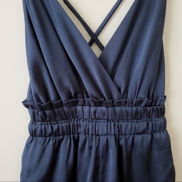 COCO & YVES Romper Shorts Cross Front Blue Size M - Picture 5 of 11